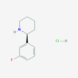 molecular formula C11H15ClFN B6308481 (S)-2-(3-Fluorophenyl)piperidine hydrochloride CAS No. 1391483-80-9