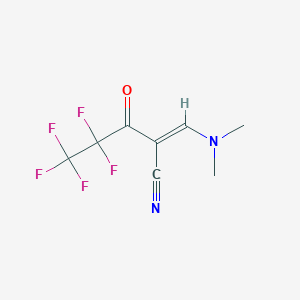 molecular formula C8H7F5N2O B6308487 2-Dimethylaminomethylene-4,4,5,5,5-pentafluoro-3-oxopentanenitrile, 97% CAS No. 1037593-83-1