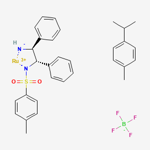 molecular formula C31H34BF4N2O2RuS B6308525 [(1R,2R)-2-氨基-1,2-二苯乙基](4-甲苯磺酰胺基)(对-伞花烃)钌(II)四氟硼酸盐，97% CAS No. 1192483-03-6