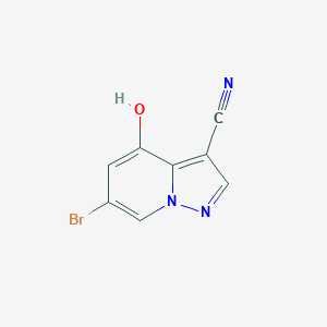 molecular formula C8H4BrN3O B6308558 6-Bromo-4-hydroxypyrazolo[1,5-a]pyridine-3-carbonitrile CAS No. 2068065-16-5