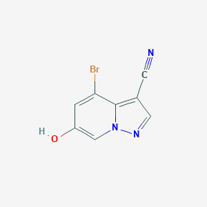 molecular formula C8H4BrN3O B6308562 4-Bromo-6-hydroxypyrazolo[1,5-a]pyridine-3-carbonitrile CAS No. 2068065-05-2