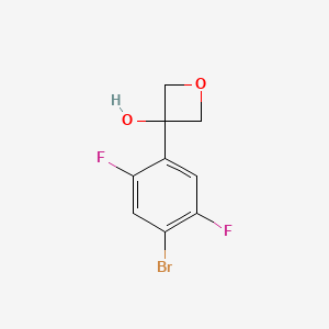 molecular formula C9H7BrF2O2 B6308568 3-(4-Bromo-2,5-difluoro-phenyl)oxetan-3-ol CAS No. 2065235-77-8