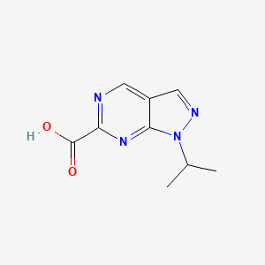 molecular formula C9H10N4O2 B6308571 1-异丙基吡唑并[3,4-d]嘧啶-6-羧酸 CAS No. 2060594-39-8