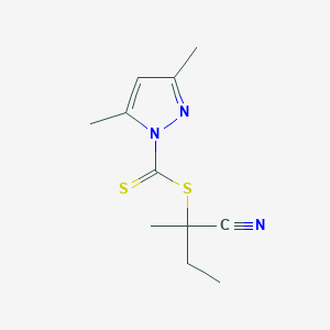 molecular formula C11H15N3S2 B6308630 2-Cyanobutanyl-2-yl 3,5-dimethyl-1H-pyrazole-1-carbodithioate, 95% CAS No. 1883264-36-5