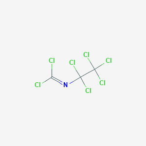 molecular formula C3Cl7N B6308690 Pentachloroethyl-imidocarbonyl chloride, 95% CAS No. 14087-57-1