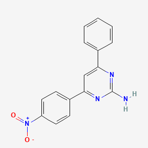 molecular formula C16H12N4O2 B6308768 4-(4-硝基苯基)-6-苯基嘧啶-2-胺 CAS No. 63500-32-3