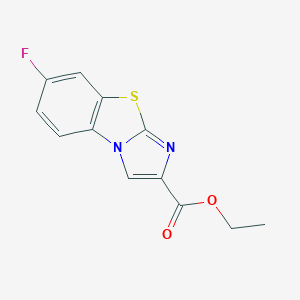 molecular formula C12H9FN2O2S B063088 7-氟咪唑并[2,1-b][1,3]苯并噻唑-2-羧酸乙酯 CAS No. 181486-57-7