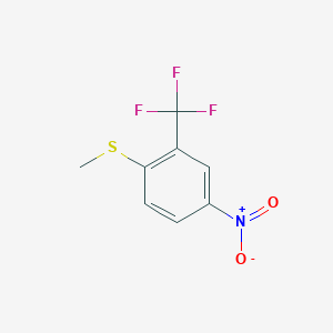 molecular formula C8H6F3NO2S B6308806 4-(Methythio)-3-(trifluoromethyl)-nitrobenzene, 99% CAS No. 60789-49-3