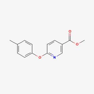 molecular formula C14H13NO3 B6308830 6-p-Tolyloxy-nicotinic acid methyl ester, 95% CAS No. 2089290-66-2