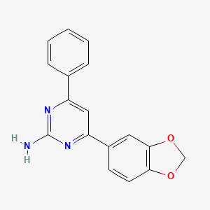 molecular formula C17H13N3O2 B6308865 4-(2H-1,3-Benzodioxol-5-yl)-6-phenylpyrimidin-2-amine CAS No. 59807-20-4