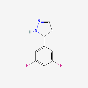 molecular formula C9H8F2N2 B6308909 5-(3,5-二氟苯基)-4,5-二氢-1H-吡唑 CAS No. 2049868-30-4