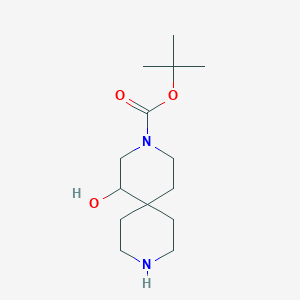 molecular formula C14H26N2O3 B6308913 叔丁基-5-羟基-3,9-二氮杂螺[5.5]十一烷-3-羧酸酯 CAS No. 1800219-15-1