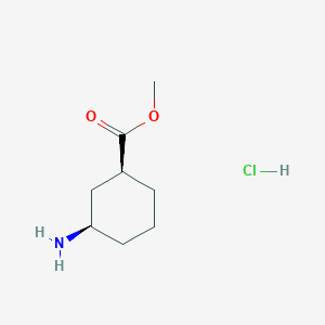 molecular formula C8H16ClNO2 B6308966 Methyl (1S,3R)-3-aminocyclohexanecarboxylate hydrochloride CAS No. 222530-35-0