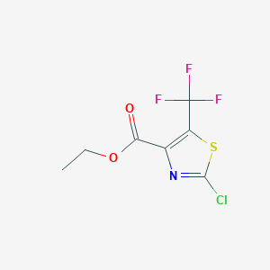 molecular formula C7H5ClF3NO2S B6308967 Ethyl 2-chloro-5-(trifluoromethyl)thiazole-4-carboxylate CAS No. 1997282-76-4
