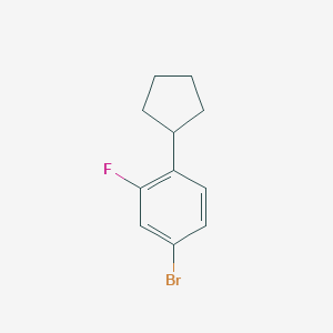 molecular formula C11H12BrF B6308994 4-溴-1-环戊基-2-氟苯 CAS No. 1776923-64-8