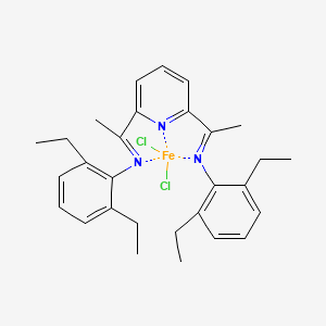 molecular formula C29H35Cl2FeN3 B6309010 2,6-Bis-[1-(2,6-diethylphenylimino)-ethyl]pyridine iron(II) dichloride CAS No. 257933-26-9