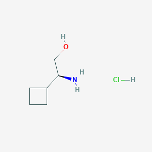 molecular formula C6H14ClNO B6309041 (2S)-2-Amino-2-cyclobutylethan-1-ol hydrochloride CAS No. 2209086-62-2