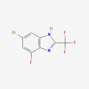 molecular formula C8H3BrF4N2 B6309078 5-Bromo-7-fluoro-2-(trifluoromethyl)-1H-benzo[d]imidazole CAS No. 2089920-05-6