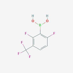 molecular formula C7H4BF5O2 B6309085 2,6-Difluoro-3-trifluoromethylphenylboronic acid, 95% CAS No. 2663787-31-1