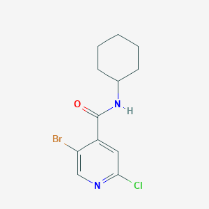 molecular formula C12H14BrClN2O B6309103 5-Bromo-2-chloro-N-cyclohexylisonicotinamide CAS No. 2005691-09-6