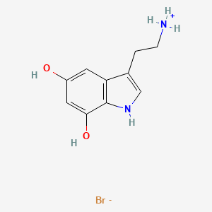 molecular formula C10H13BrN2O2 B6309121 5,7-Dihydroxytryptamine hydrobromide;  min. 95% CAS No. 1841081-30-8