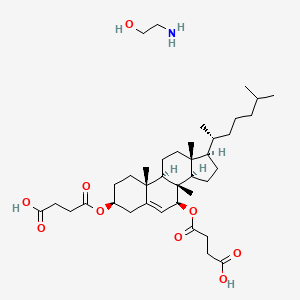 molecular formula C38H63NO9 B6309128 7-Hydroxy-cholesteryl-bishemisuccinate-diethanolamine salt;  min. 99% CAS No. 105449-93-2