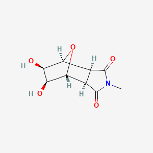 molecular formula C9H11NO5 B6309132 (3aR,4R,5S,6R,7S,7aS)-5,6-dihydroxy-2-methyl-3a,4,5,6,7,7a-hexahydro-4,7-epoxyisoindole-1,3-dione CAS No. 730963-39-0