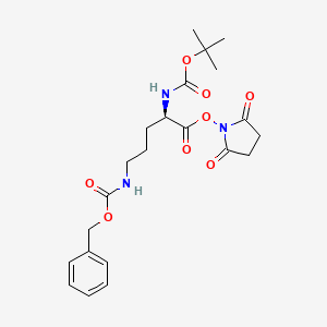 molecular formula C22H29N3O8 B6309196 N-alpha-Boc-N-delta-Z-D-ornithine N-hydroxysuccinimide ester CAS No. 57225-26-0