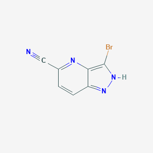 molecular formula C7H3BrN4 B6309199 3-Bromo-1H-pyrazolo[4,3-b]pyridine-5-carbonitrile CAS No. 2091782-13-5