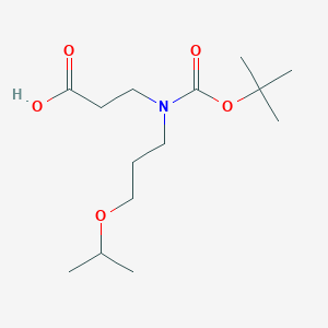 molecular formula C14H27NO5 B6309200 3-{[(t-Butoxy)carbonyl][3-(propan-2-yloxy)propyl]amino}propanoic acid CAS No. 2108305-02-6