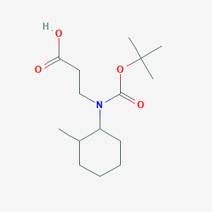 molecular formula C15H27NO4 B6309201 3-{[(t-Butoxy)carbonyl](2-methylcyclohexyl)amino}propanoic acid CAS No. 2109150-02-7