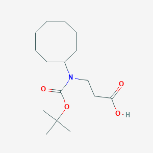 molecular formula C16H29NO4 B6309203 3-{[(t-Butoxy)carbonyl](cyclooctyl)amino}propanoic acid CAS No. 2108754-69-2