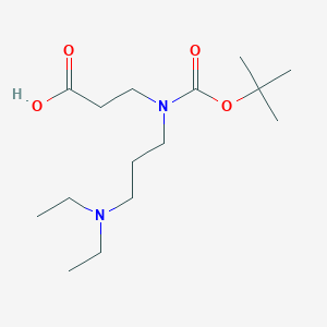 molecular formula C15H30N2O4 B6309210 3-{[(t-Butoxy)carbonyl][3-(diethylamino)propyl]amino}propanoic acid CAS No. 1208370-74-4