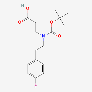 molecular formula C16H22FNO4 B6309213 3-{[(t-Butoxy)carbonyl][2-(4-fluorophenyl)ethyl]amino}propanoic acid CAS No. 2108824-09-3