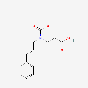 molecular formula C17H25NO4 B6309219 3-{[(t-Butoxy)carbonyl](3-phenylpropyl)amino}propanoic acid CAS No. 2108786-12-3