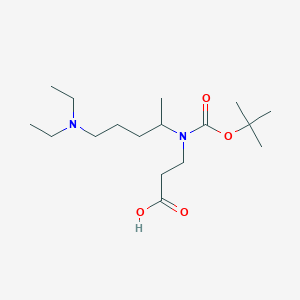 molecular formula C17H34N2O4 B6309222 3-{[(t-Butoxy)carbonyl][5-(diethylamino)pentan-2-yl]amino}propanoic acid CAS No. 2109535-54-6