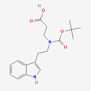 molecular formula C18H24N2O4 B6309225 3-{[(t-Butoxy)carbonyl][2-(1H-indol-3-yl)ethyl]amino}propanoic acid CAS No. 2108304-97-6