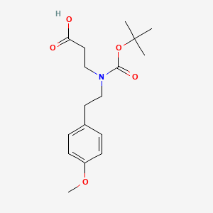 molecular formula C17H25NO5 B6309232 3-{[(t-Butoxy)carbonyl][2-(4-methoxyphenyl)ethyl]amino}propanoic acid CAS No. 2108964-80-1
