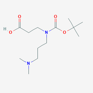 molecular formula C13H26N2O4 B6309236 3-{[(t-Butoxy)carbonyl][3-(dimethylamino)propyl]amino}propanoic acid CAS No. 2109172-86-1