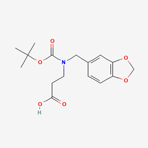 molecular formula C16H21NO6 B6309241 3-{[(2H-1,3-Benzodioxol-5-yl)methyl][(t-butoxy)carbonyl]amino}propanoic acid CAS No. 2109149-99-5