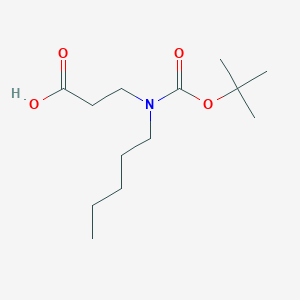molecular formula C13H25NO4 B6309257 3-{[(t-Butoxy)carbonyl](pentyl)amino}propanoic acid CAS No. 2108826-41-9