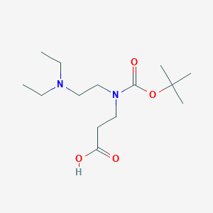 molecular formula C14H28N2O4 B6309267 3-{[(t-Butoxy)carbonyl][2-(diethylamino)ethyl]amino}propanoic acid CAS No. 1208364-67-3