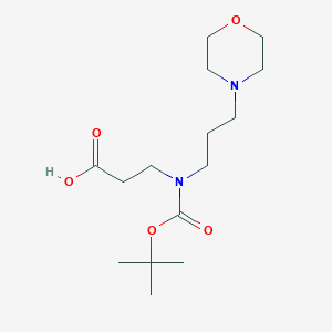 molecular formula C15H28N2O5 B6309273 3-{[(t-Butoxy)carbonyl][3-(morpholin-4-yl)propyl]amino}propanoic acid CAS No. 2108304-93-2