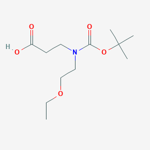 molecular formula C12H23NO5 B6309276 3-{[(t-Butoxy)carbonyl](2-ethoxyethyl)amino}propanoic acid CAS No. 2109535-49-9