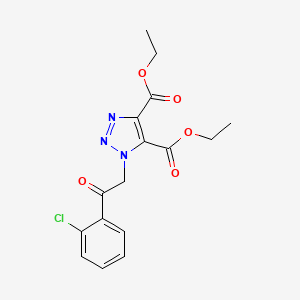 molecular formula C16H16ClN3O5 B6309283 Diethyl 1-[2-(2-chlorophenyl)-2-oxoethyl]-1H-1,2,3-triazole-4,5-dicarboxylate CAS No. 1350929-49-5