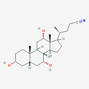 molecular formula C24H39NO3 B6309294 (3Alpha,5beta,7alpha,12alpha)-3,7,12-trihydroxycholane-24-nitrile CAS No. 161520-42-9