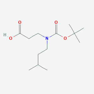 molecular formula C13H25NO4 B6309299 3-{[(t-Butoxy)carbonyl](3-methylbutyl)amino}propanoic acid CAS No. 2108823-93-2