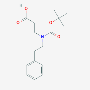 molecular formula C16H23NO4 B6309305 3-{[(t-Butoxy)carbonyl](2-phenylethyl)amino}propanoic acid CAS No. 1202814-95-6