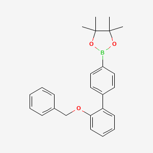 molecular formula C25H27BO3 B6309324 2-(2'-(Benzyloxy)-[1,1'-biphenyl]-4-yl)-4,4,5,5-tetramethyl-1,3,2-dioxaborolane CAS No. 2724208-25-5