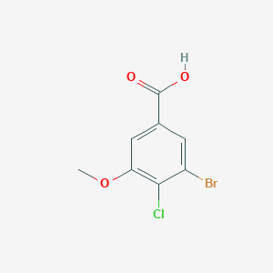 molecular formula C8H6BrClO3 B6309344 3-Bromo-4-chloro-5-methoxybenzoic acid CAS No. 2089300-59-2